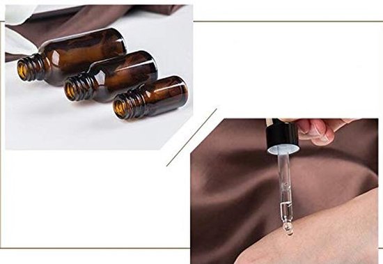 Virtubuy - Lege Flesjes - Essentiële Olie - Herbruikbaar en handig - 10ml - Dopperflessen - Geschikt voor cosmetica - Oranje en zwart van Merkloos — afbeelding 4
