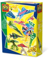 SES Creative – Vliegtuigjes vouwen – creatieve knutselset vanaf 5 jaar – inclusief 16 voorbedrukte vellen en instructies