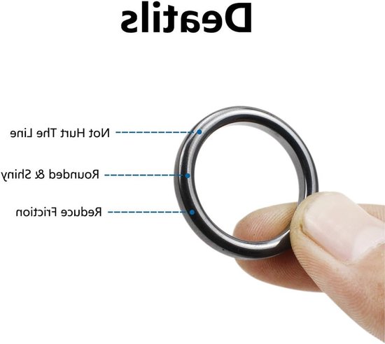 Keramische Gidsringen voor Vissershengels, 160 Stuks in 11 Maten - Reparatieset voor Hengeloog Accessoires voor Zoet- en Zoutwater — afbeelding 4
