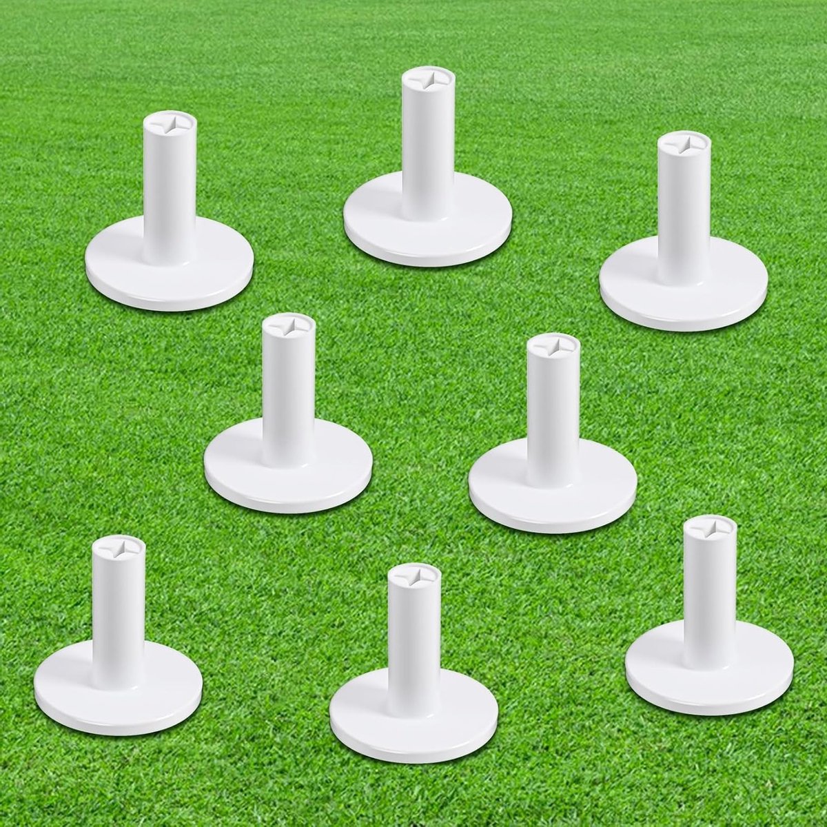 8 stuks 50 mm rubber golfmatten voor driving range, duurzame en zachte praktijkmatten voor binnen en buiten gebruik
