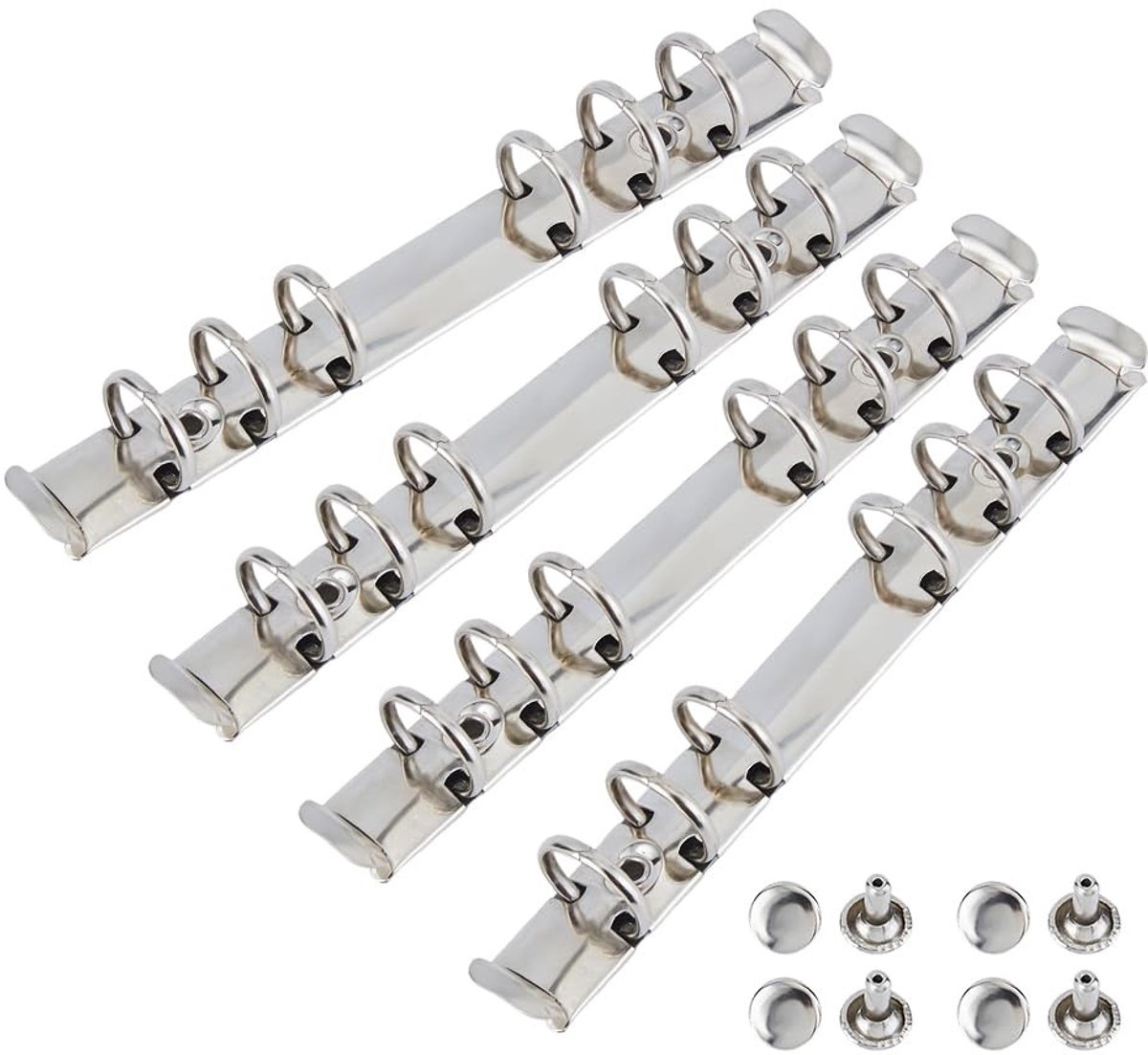 Allecto - 6-ringmechaniek A6 - Reserve set voor notebook - 4 stuks - Ringen binding - Kammen met schroeven - Geschikt voor kantoor - Binnendiameter...