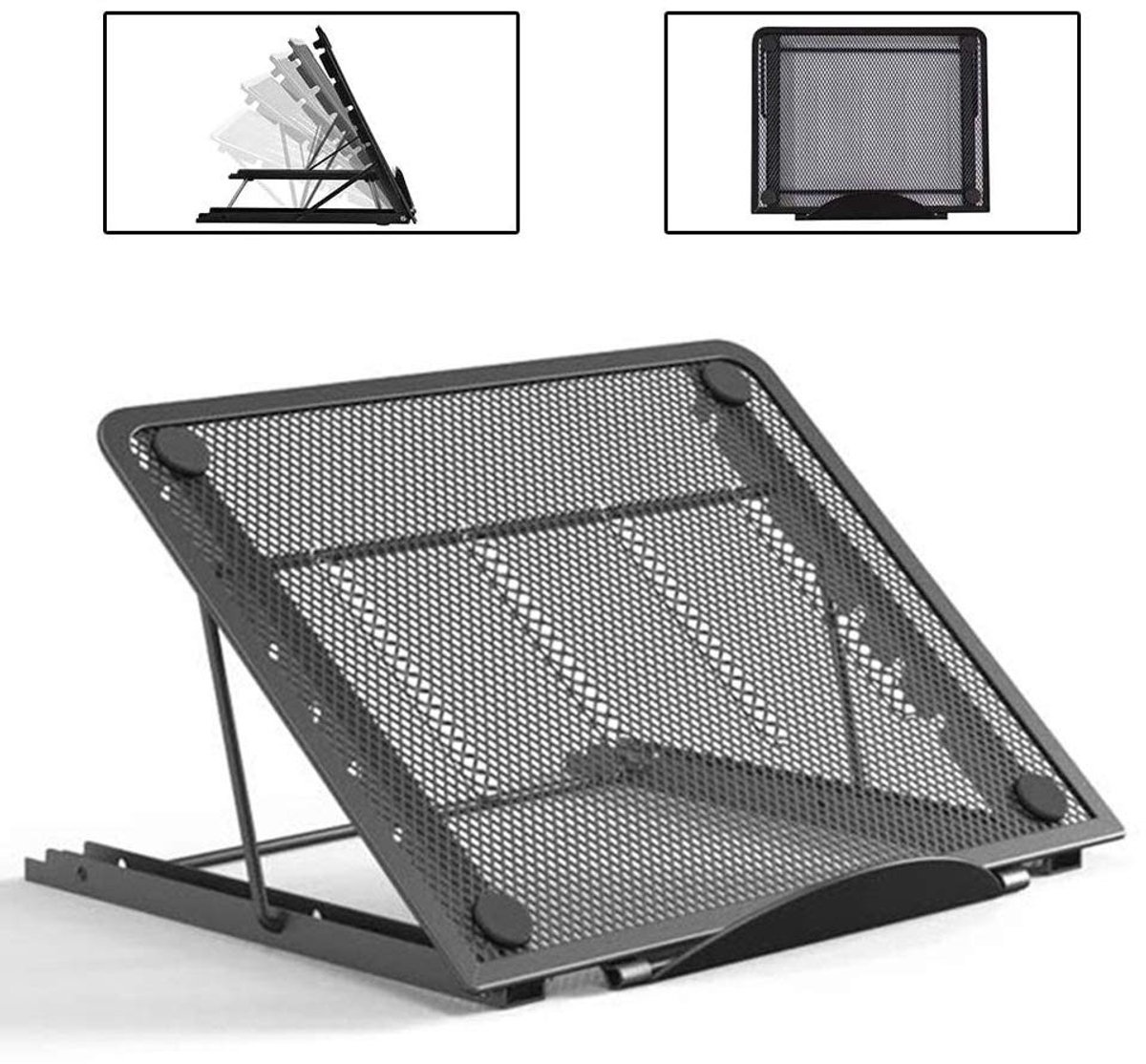 Verstelbare Laptop Stand - Vouwbare RVS Houder voor 10-15 Inch Laptops en iPads