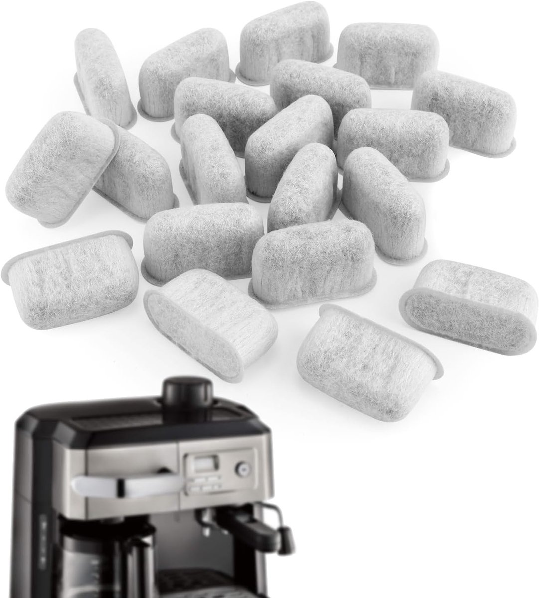 20 Stuks Espresso Machine Filters voor Delonghi Actieve Houtskool Waterfilters voor Koffie Vervangingen voor 7313285779