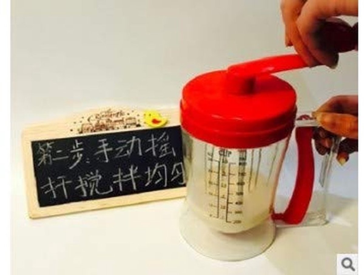 Wifehelper Pancake en Cupcake Beslag Dispenser - Handmatige Blender voor Taarten en Wafels