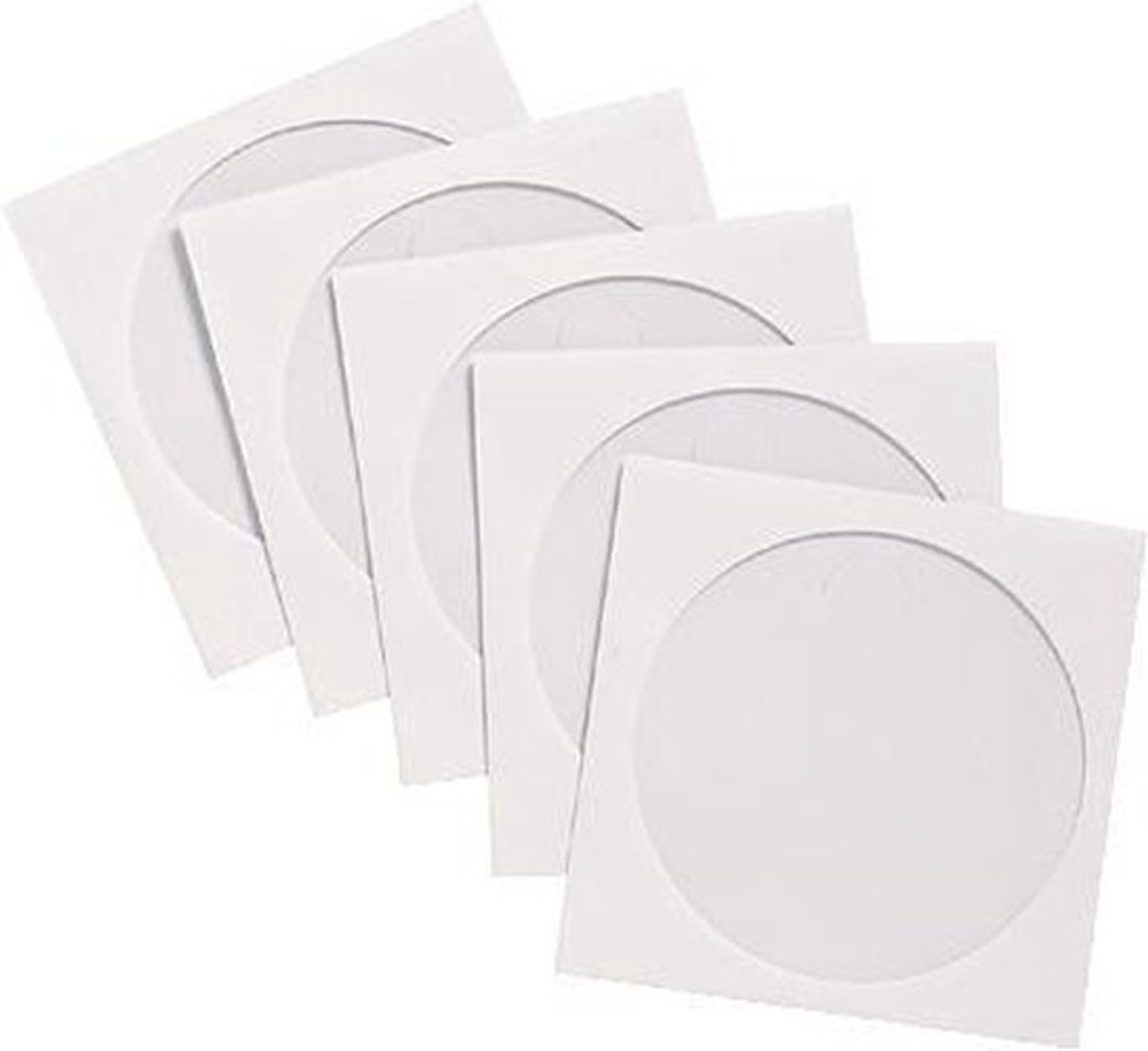 aladdien - CD Covers - Papieren Enveloppen - 126x126mm - Witte Kleur - Bescherming voor CD's - Set van 50 stuks - Geschikt voor Archivering - 50 stuks