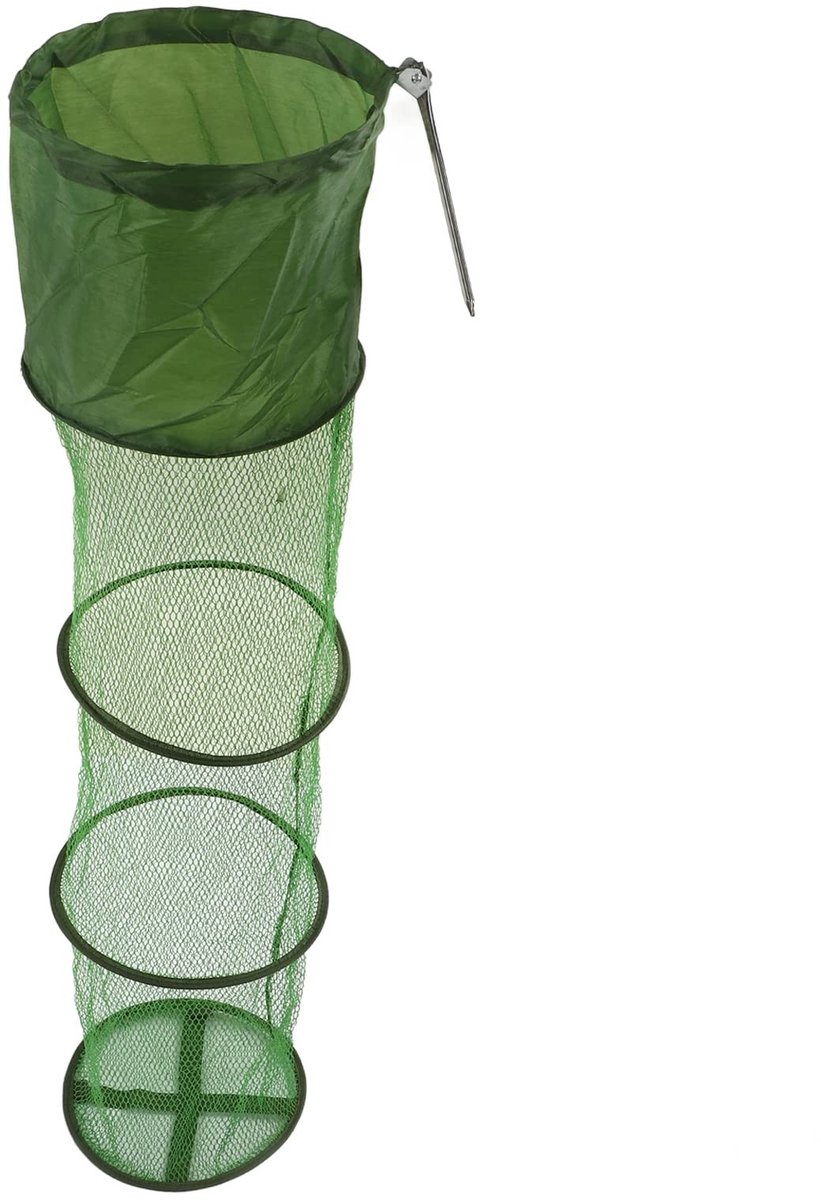 Allecto - Opvouwbaar Visnet - Draagbaar Visnet met Drijvende Nylon Kooi - 43/55 Inch - Houdt Aas en Vis in Leven - Ideaal voor Dok en Kajak