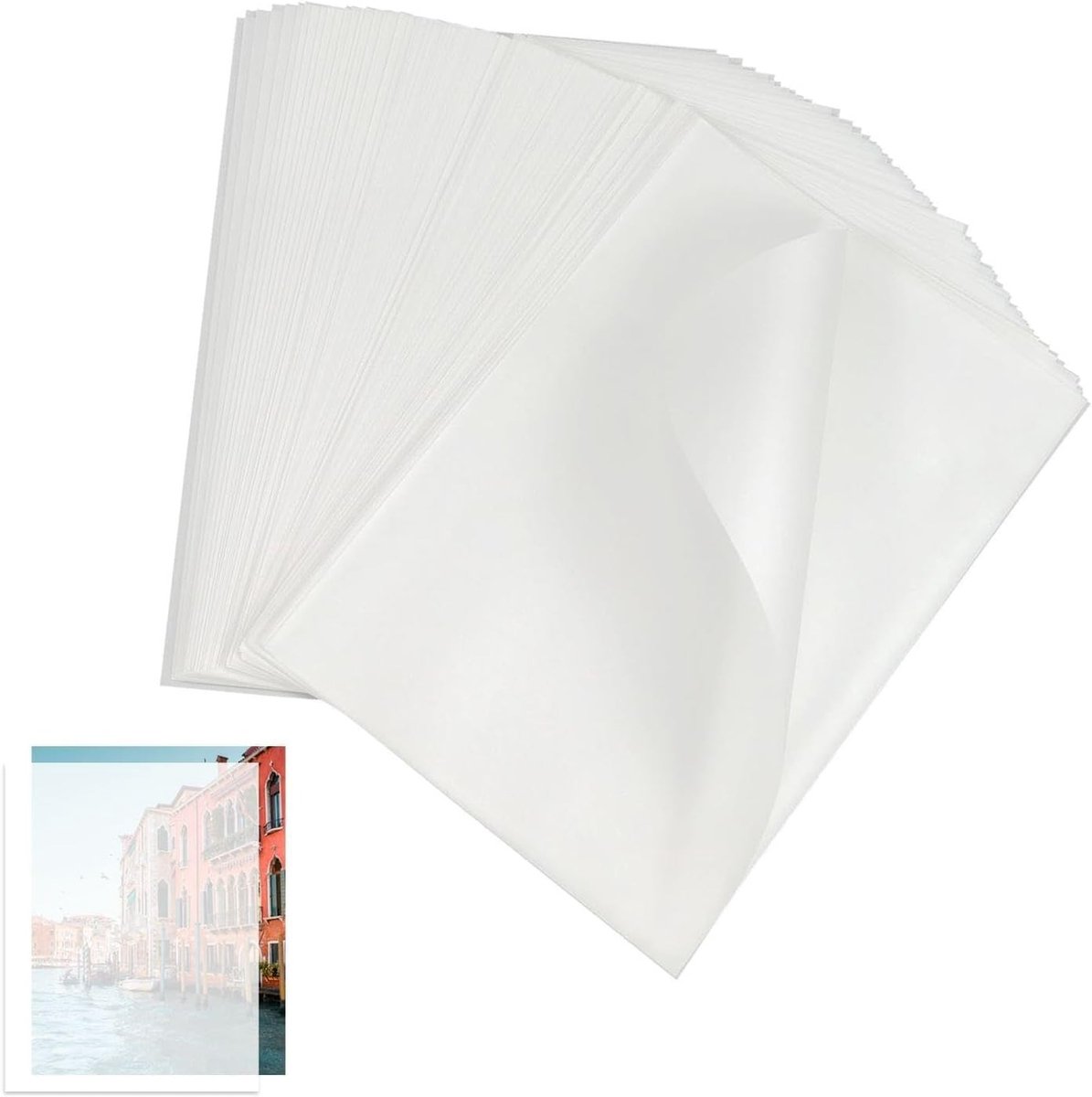 aladdien - 100 Sheets A4 Fotokopieerpapier - Glanzend Papier voor Print - Geschikt voor Hand- en Verpakkingen - Wit - 100 Vellen - Perfect voor Kled..