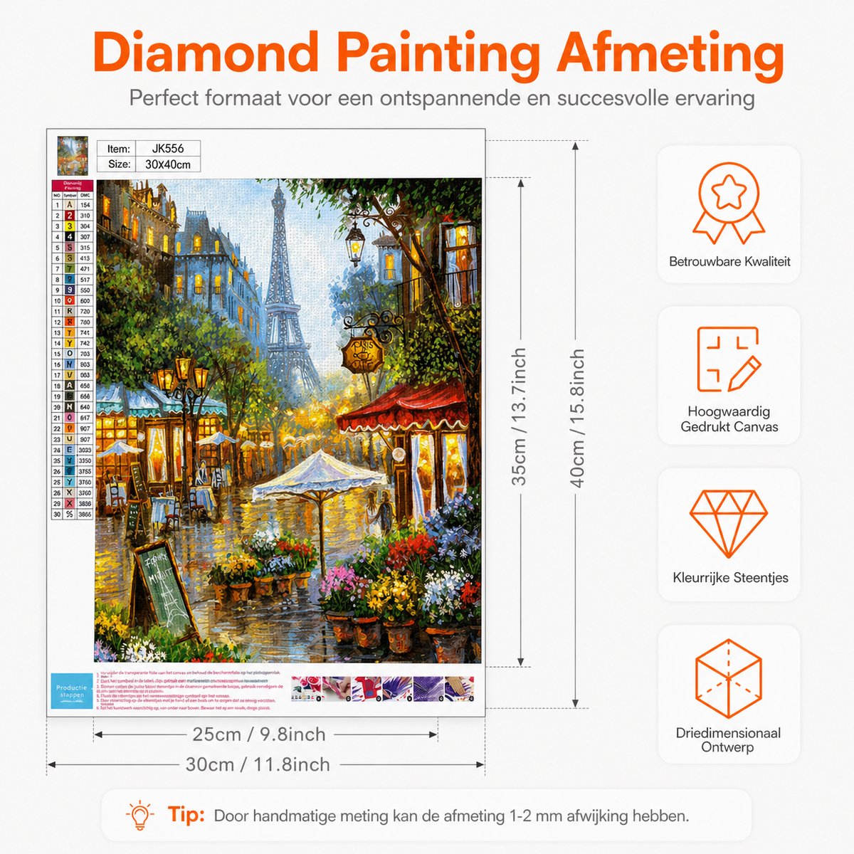 BOTC Diamond Painting Volwassenen - Diamond Painting Kinderen - Diamond Painting Pakket Volledig - 30x40CM — afbeelding 5