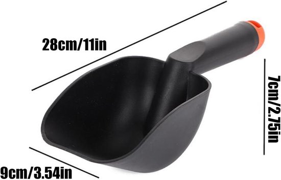Garden Shovel, Hand Trowel Spade, Heavy-Duty Rust-Resistant, Ergonomic Grip, Stainless Steel for Planting, Digging, Transplanting, Soil Loosening, 28x7x9cm Black van Garden — afbeelding 4