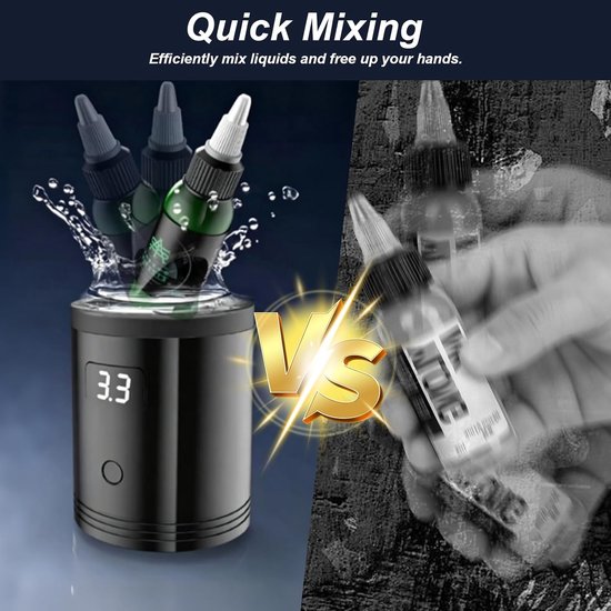 Mini Vortex Mixer - Kleurmenger - Vloeistoffen Mengen - 3 Snelheden - 5200 RPM - Zwart van MINI — afbeelding 5