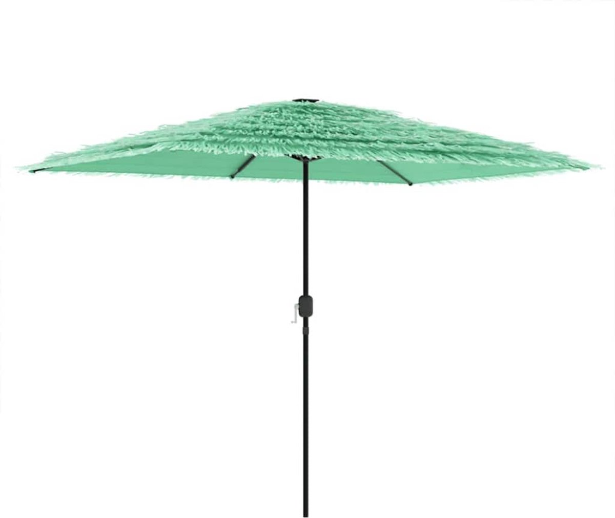 vidaXL - Parasol - met - stalen - paal - 300x200x250 - cm - groen