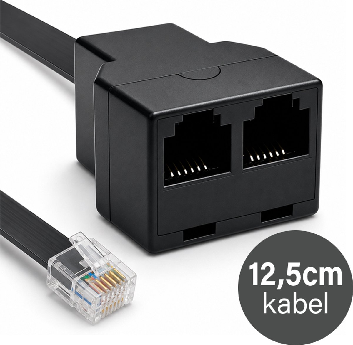 Passieve P1 Splitter 6 Poort met 12,5cm kabel Geschikt voor HomeWizard en P1 Meter - RJ12(v) & 2x RJ12(v) - Wifi Verbruiksmeter Dongle - Laadpaal en Energiemeter