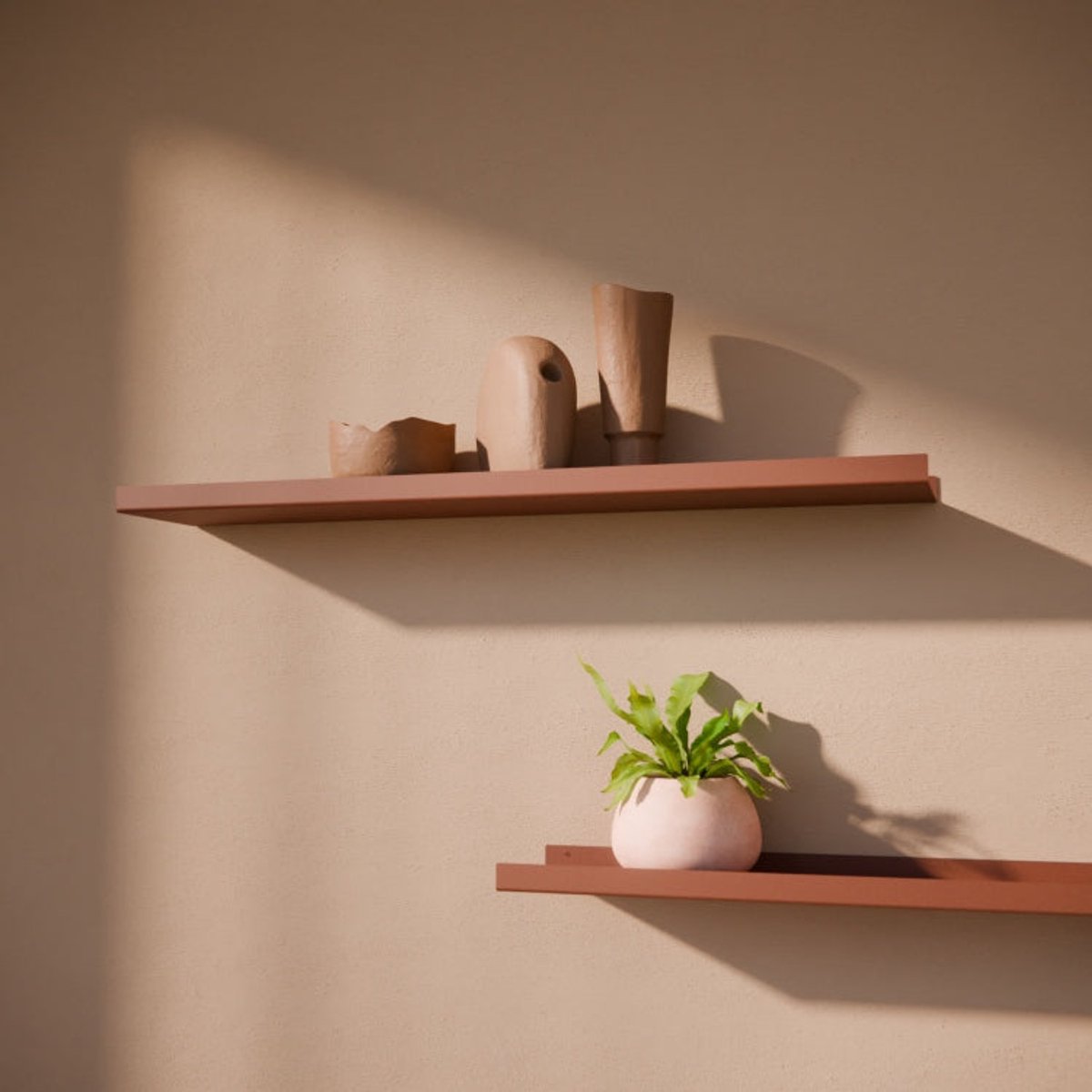 Metalen Wandplank Edge Koperbruin 80 cm - Kunst van Staal