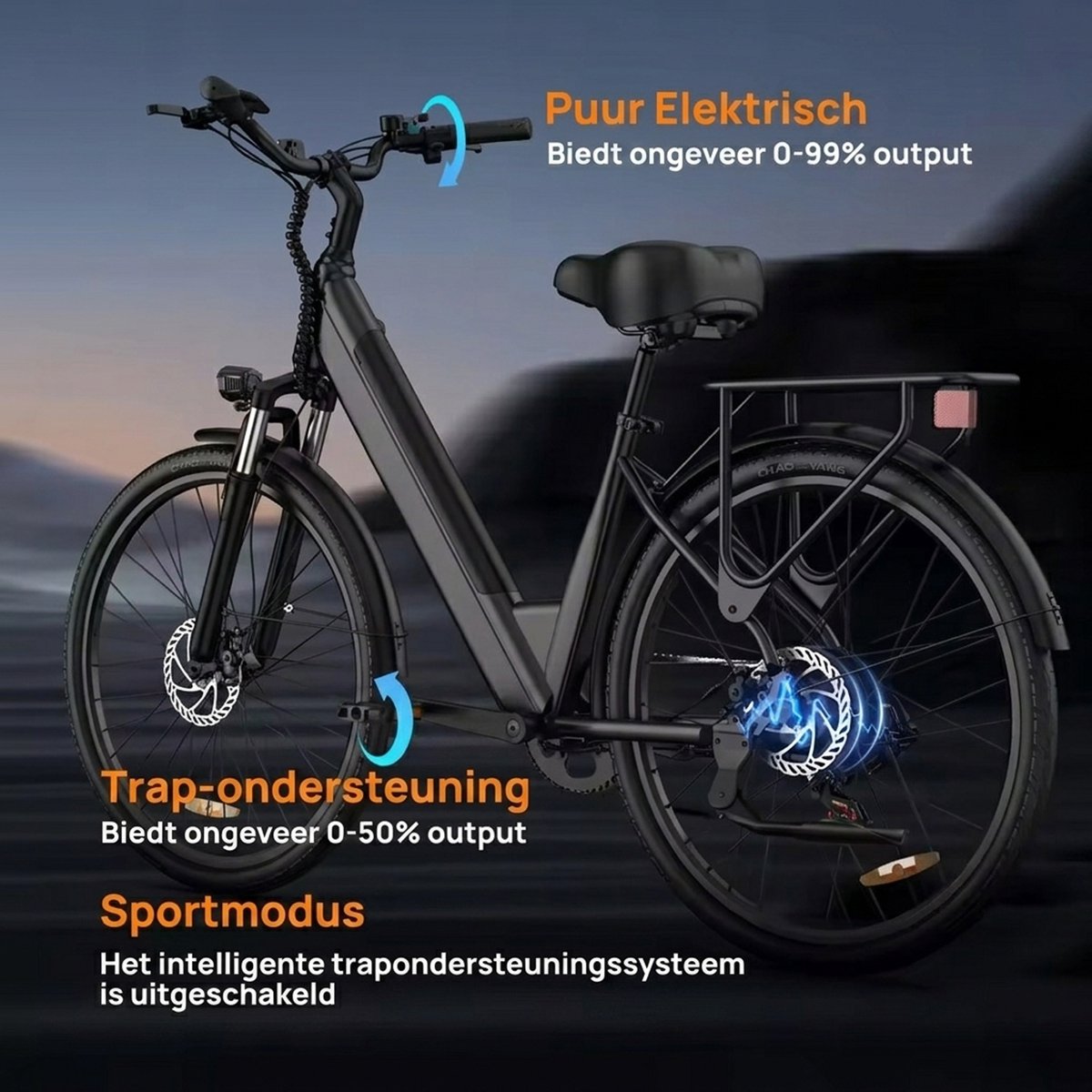 Qekud E26 Elektrische Fiets 26" thumbnail 4
