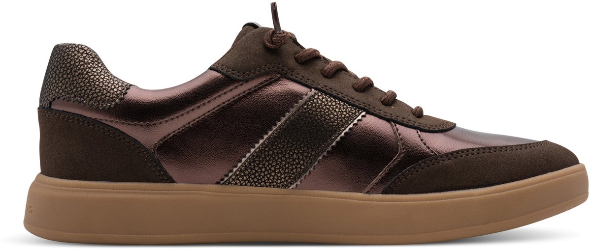 TAMARIS Essentials Dames Sneakers - MOCCA METALL.