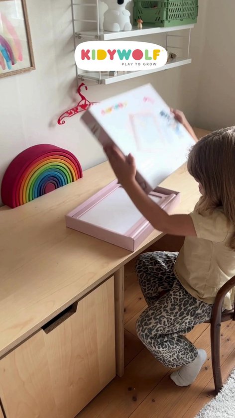 KIDYWOLF KIDYDRAW PRO Fashion– Verlicht Tekentablet A4 Formaat voor Kinderen met Dubbelzijdige Functies - 5+