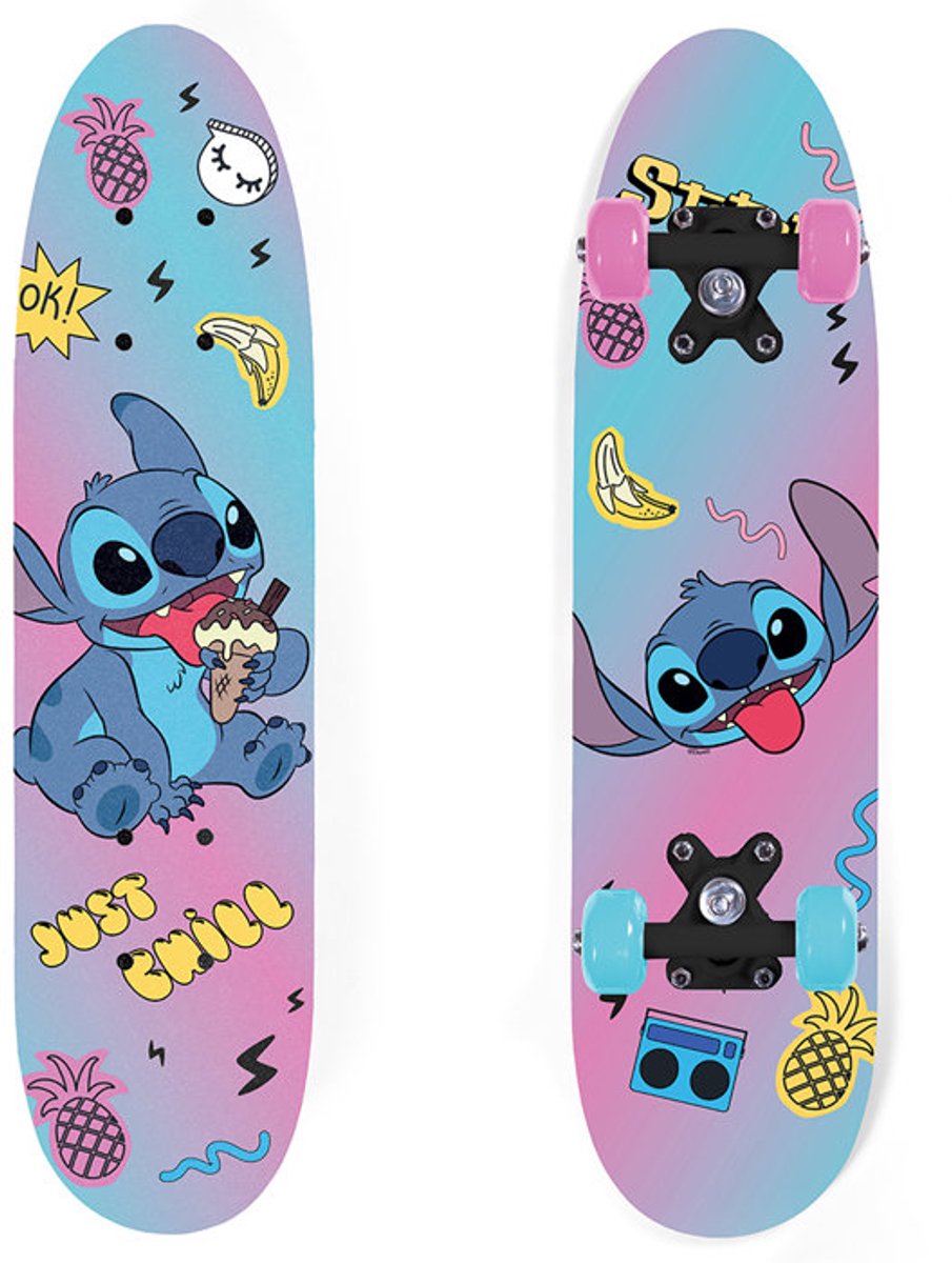 Lilo & Stitch Houten Skateboard Just Chill Veelkleurig