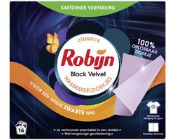 Robijn Wasmiddeldoekjes - Black Velvet - 5 x 16 stuks - Voordeelverpakking
