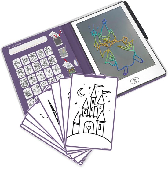 KIDYWOLF KIDYDRAW Mini Tablette à Dessin Pour Enfants - Thème Once Upon a Time - Éducatif - Dès 4 ans
