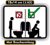 Autocollant de toilette assis pipi