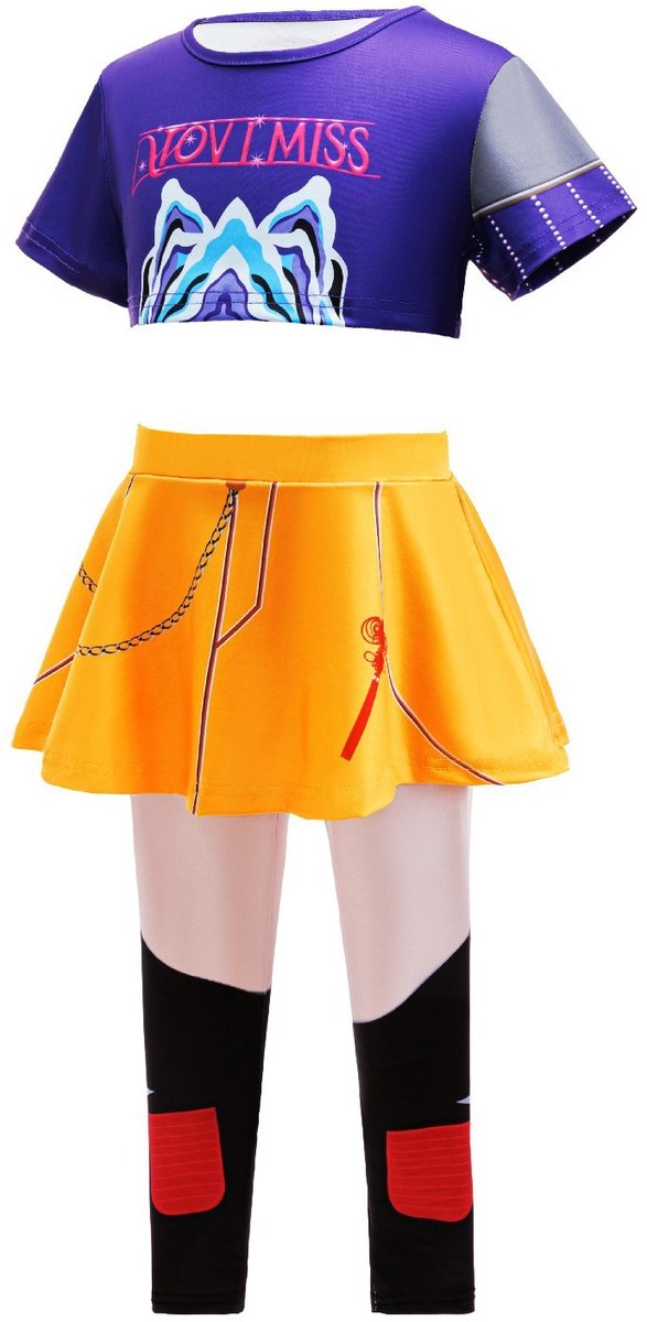 Joya Kids® K-pop Stijl Meisjes Verkleedset | Geïnspireerd op de Demonenjagers Helden | Verkleed Kostuum voor Kinderen | Verkleedkleding voor Carnaval & Halloween | Stoere Outfit Meisje | | | Large — afbeelding 5