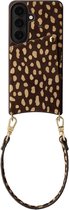 Selencia Hoesje - Geschikt voor Samsung Galaxy S26 - Real Leather Backcover met Pashouder - Fawn Chic