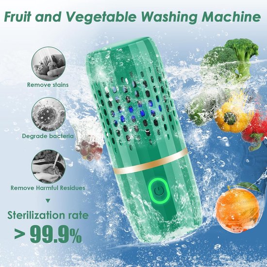 Fruit en Groentereiniger - Groente Reinigen - Pesticiden Reiniger - Groentewasmachine - Zuiveringstechnologie - Verwijdert Pesticiden - Draagbare - Voor Het Reinigen Van Groenten, Granen, Rijst, Vlees en Zeevruchten — afbeelding 2