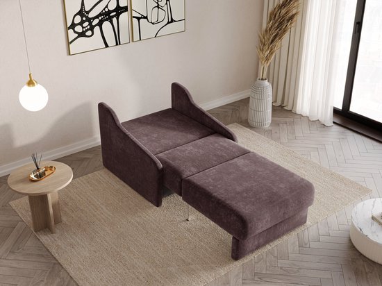 Fauteuil Met Slaapfunctie Slaapbank Ban Fly 80 Fauteuil Slaapbank - Armstoel - Kinderbed - Compact en Comfortabel - 1-zits - Vibe 69 (Pruim) van AJE Meubles B.V. — afbeelding 5