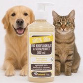 Schapenvet met Knoflook Olie voor Hond en Kat - Ondersteund Tegen jeuk en de Weerstand - Animalking - vergelijkbaar met Capsules en Bonbons - Alternatief Probiotica - 500ml
