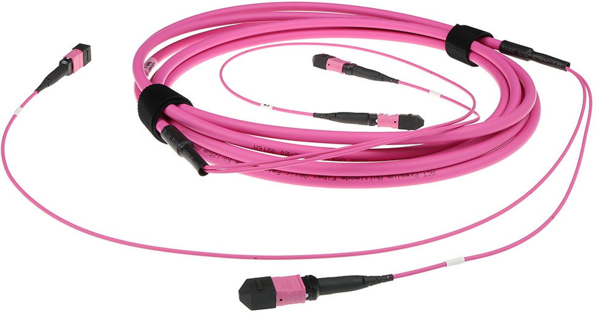 ACT DC5251 Glasvezel Patchkabel 50/125 OM4(OM3) Polarity B Trunkkabel MTP/MPO Female - 7 meter