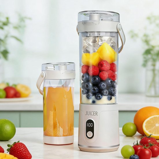Mini Blender - Persoonlijke Blender - Smoothies Maken - Compact Ontwerp - 250 ml - Wit van MINI — afbeelding 2
