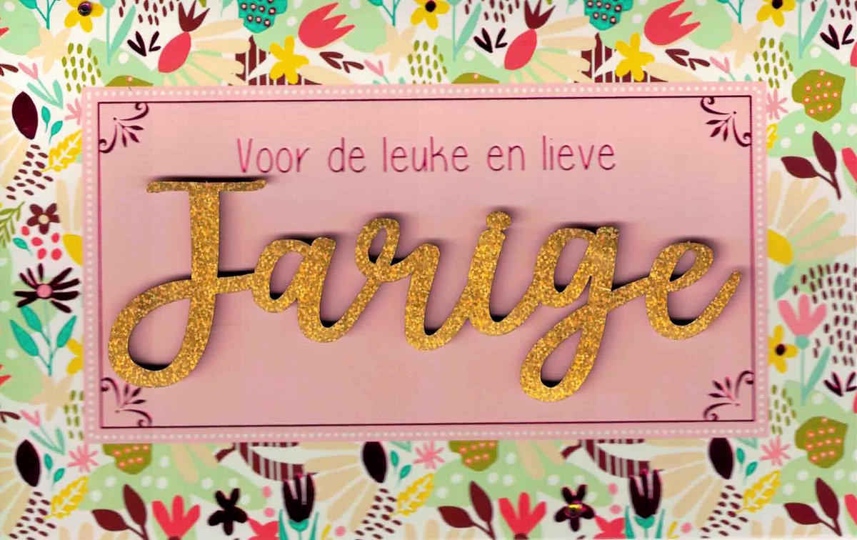Wenskaart - luxe wenskaart - voor de leuke en lieve jarige - verjaardag - van harte gefeliciteerd - jarig - felicitatie