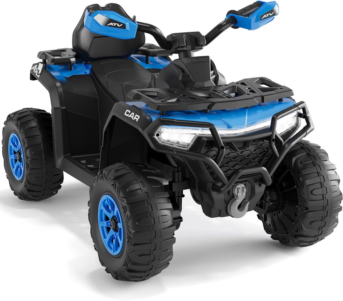 Danky Quad - Elektrisch Kinderquad 12V - Blauw - Terreinwagen 4-Wiel - 2 Motoren - Afstandsbediening & Bluetooth