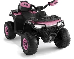 Danky Quad - Elektrisch Kinderquad 12V - Roze - Terreinwagen 4-Wiel - 2 Motoren - Afstandsbediening & Bluetooth