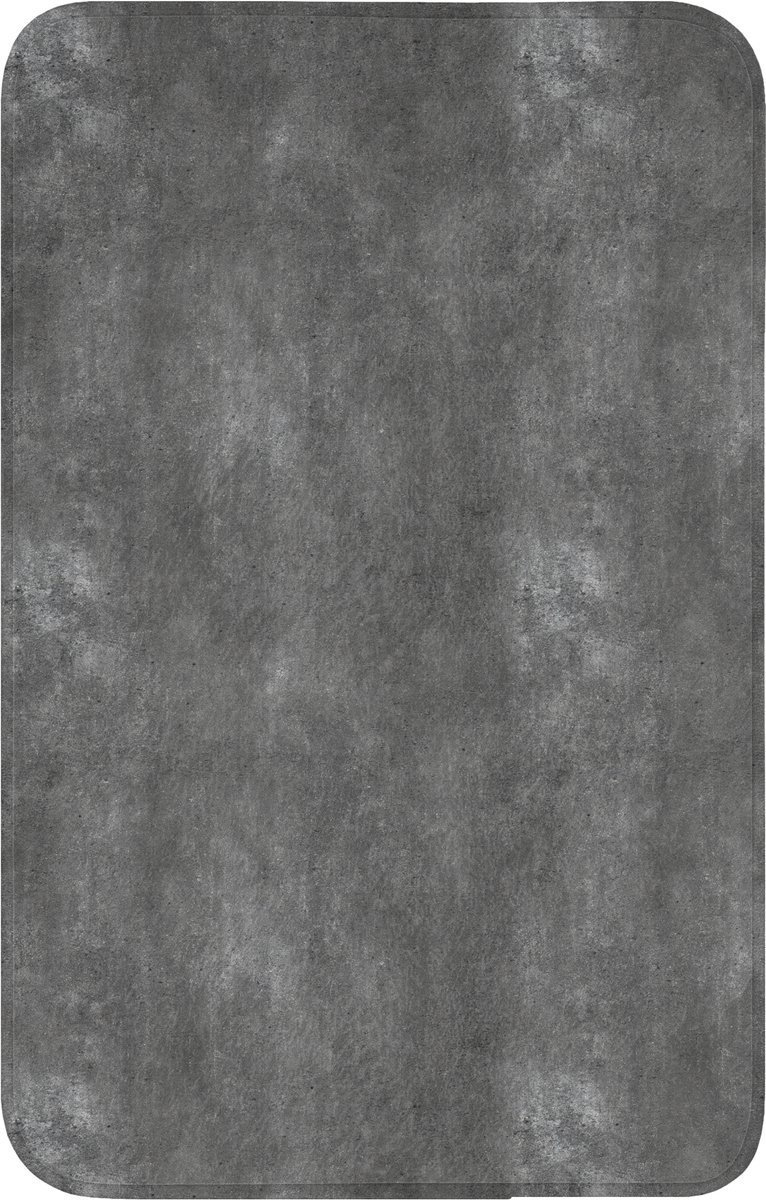 WC mat 50x80 cm - Antislip - Donkergrijs - Ruw - Beton - Toiletmat - Vloermat - Douchemat