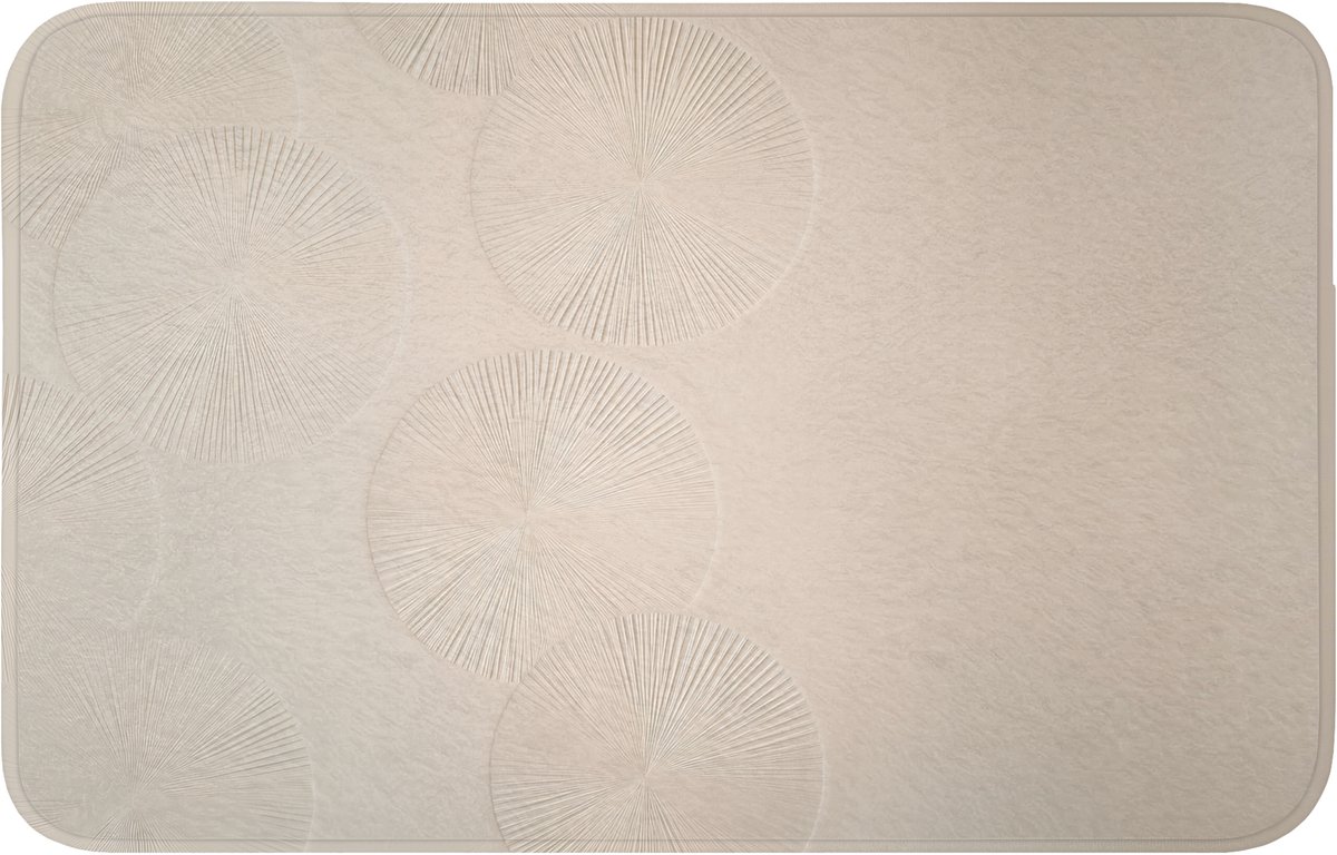 WC mat 80x50 cm - Antislip - Japandi - Beige - Modern - Toiletmat - Vloermat - Douchemat -