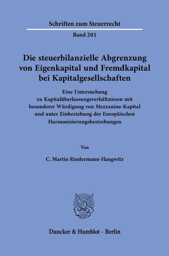 Schriften zum Steuerrecht201- Die steuerbilanzielle Abgrenzu ... - cover