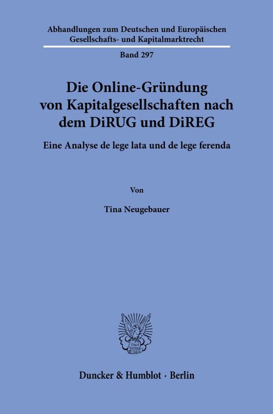 Abhandlungen zum Deutschen und Europäischen Gesellschafts-  ... - cover