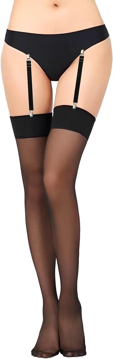 4 Stuks Antislip Suspenders, Sexy Kanten Garter Met Klem, Geschikt Voor Beha's, Ondergoed En Kousen, Zwart, Luxe Ontwerp