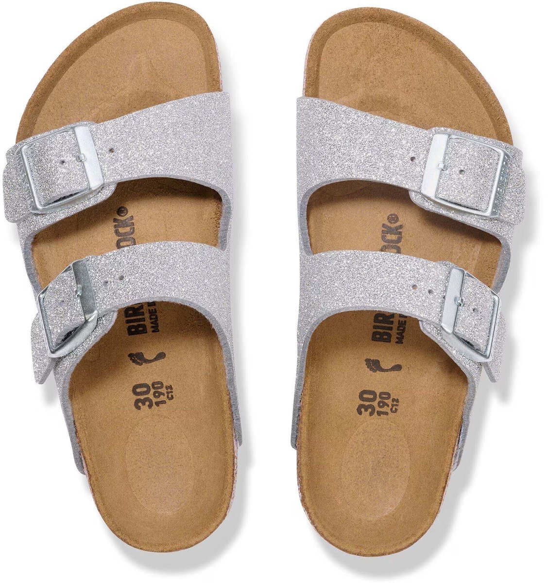 Birkenstock Arizona Kids Slippers Synthetisch Fashion Wear Kinderen Zilver