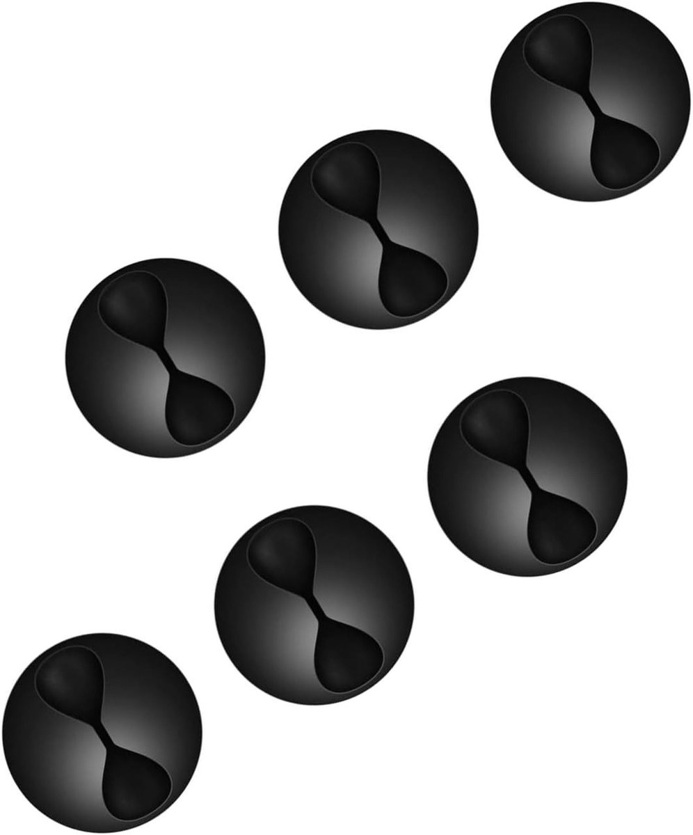 Multifunctionele Silicone Kabelhouders voor Desk, USB, Hoofdtelefoon en TV Kabels - Herbruikbare Clips voor Thuis en Kantoor (6 Stuks Zwart)