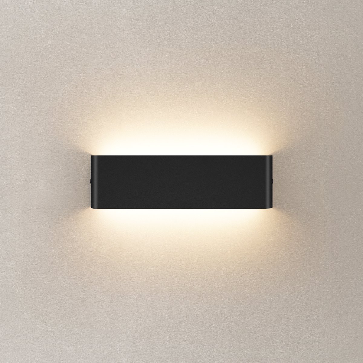 Oraymin LED Wandlamp Binnen - 30CM - 12W - Up & Down - Aluminium - Zwart