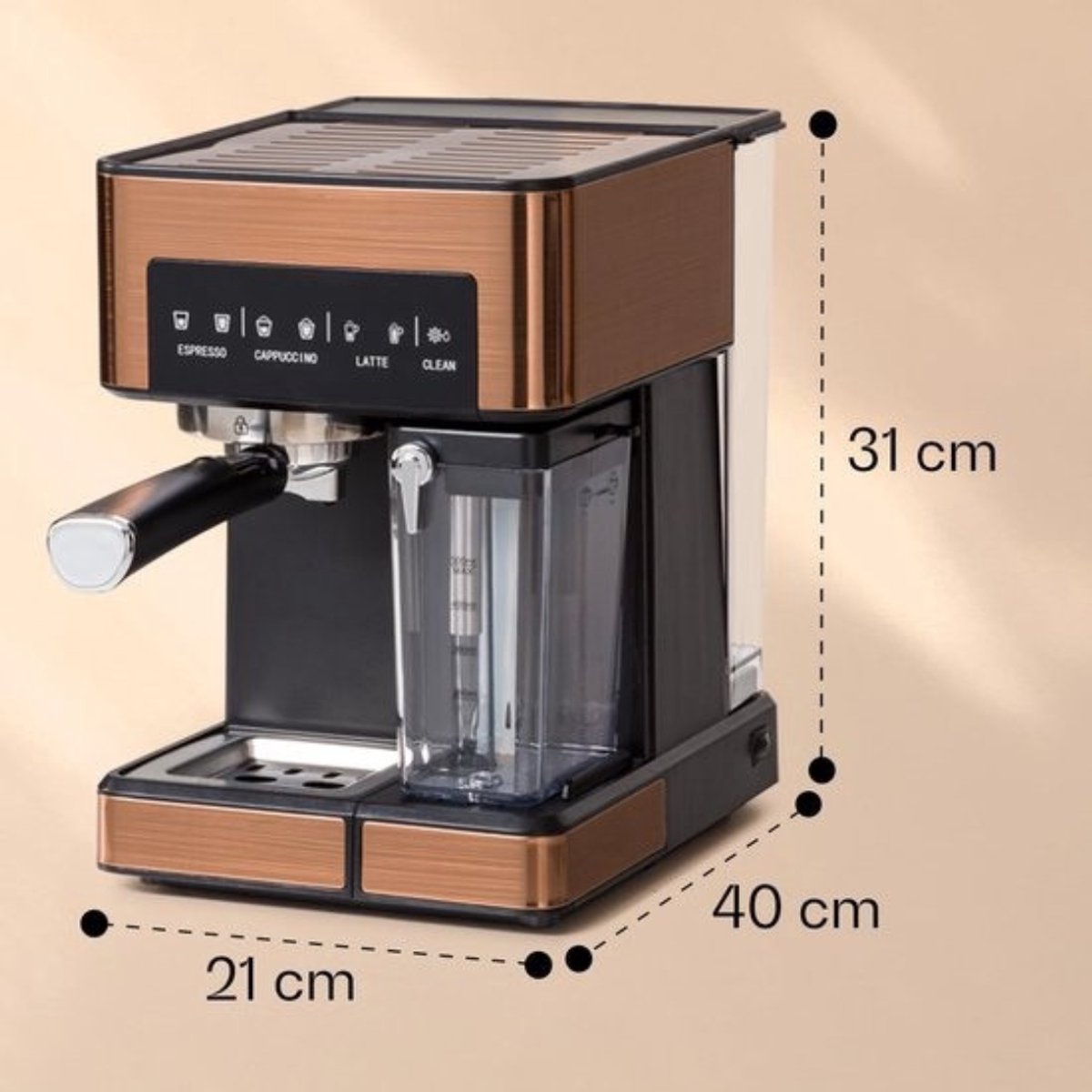 Thuys - Espressomachine - Koffiezetapparaat - Koffiemachines - Bruin — afbeelding 5