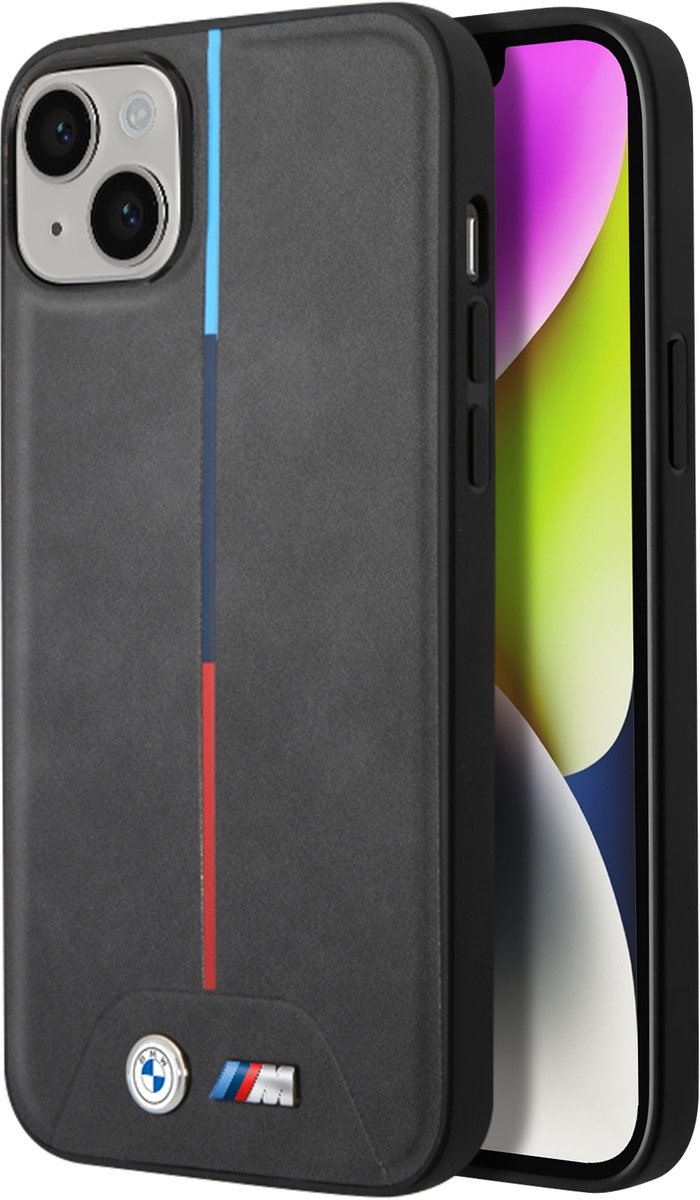 BMW M Tricolor Back Case - Geschikt voor Apple iPhone 14 Plus (6.7") - Grijs