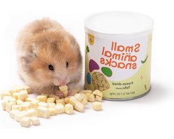 Natuurlijke Hamster Snacks en Speelgoed - Gezonde Tofu Traktaties voor Dwerghamsters, Gerbils en Muizen (Lyofilisatie, 5mm - 0.7oz)