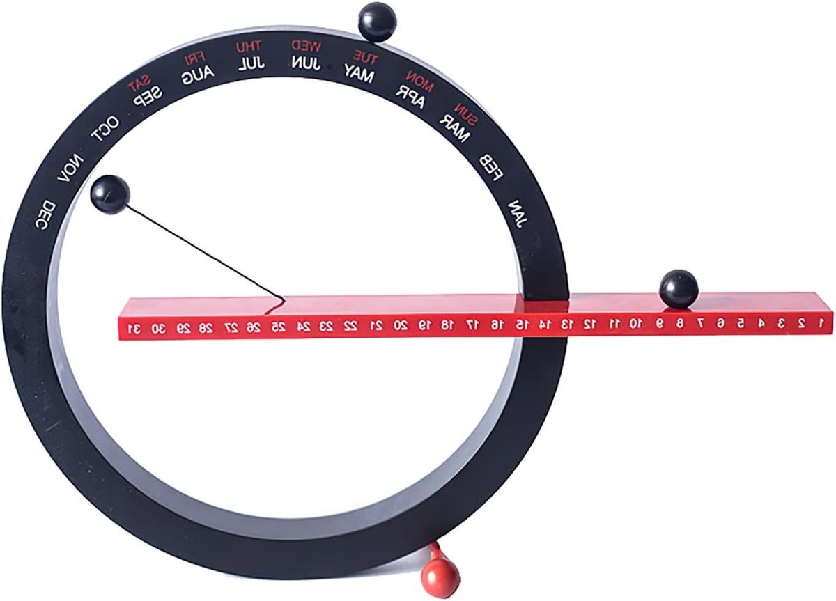 Creatieve Magnetische Kalender voor Bureau, Handmatige Perpetuele Kalender met 3 Magnetische Steunen voor Thuis en Kantoor, Uniek en Functioneel