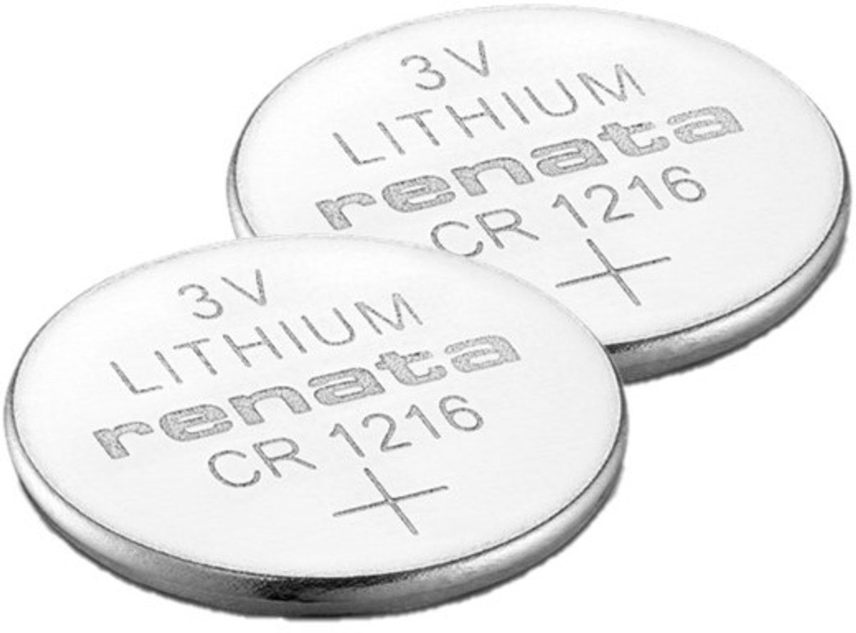 Renata - Knoopcel batterijen - CR1216 - Lithium - 3V - 2 stuks