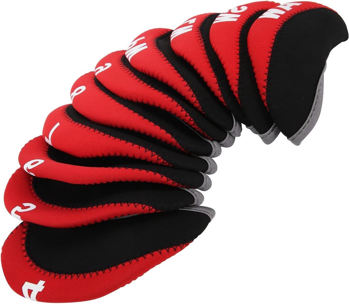 Set van 10 Neopreen en Faux Leather Golf Club Hoofdkappen voor Optimale Bescherming van Golfclubs