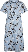 GAUBERT® Essential Dames Nachthemd Korte Mouw - Premium Gekamd Katoen - Bloemetjes - Lichtblauw - Maat L - GB-6814