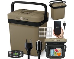 PEME Essential - Elektrische Koelbox - Thermo-elektrisch - 22.9L - 12V Autolader - 220/230V Stopcontact - Koelt en verwarmd Frigobox - Sand Storm